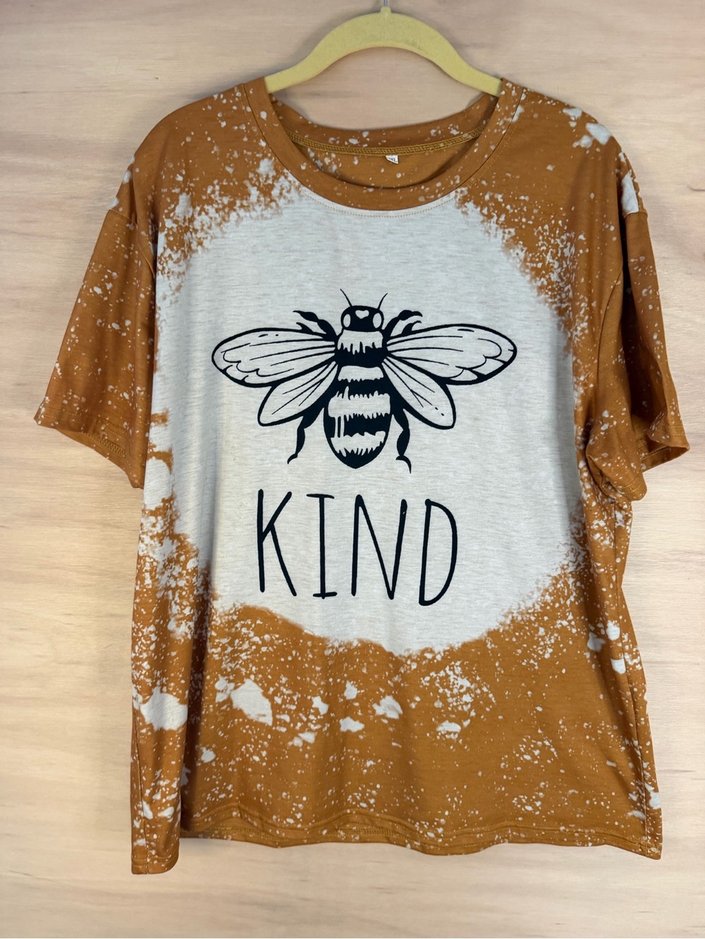 Rust and White Bee "KIND" Graphic Tee